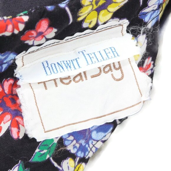 Vtg Bonwit Teller Floral Cottagecore Smocked Angel Sleeve Maxi Dress  XS/S - 641 - Picture 6 of 6